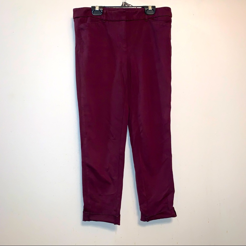 White House Black Market Plum 4R Slim Ankle Pant